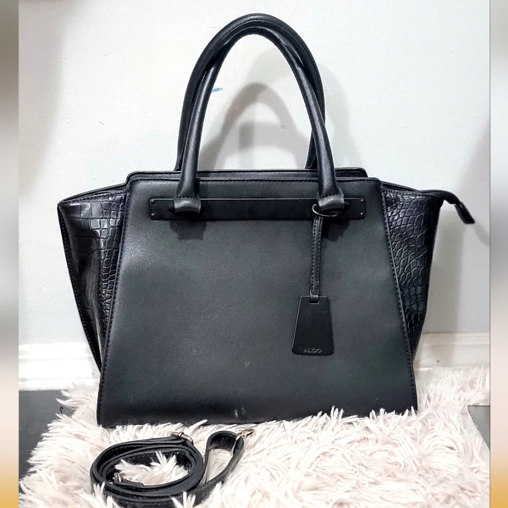 Aldo Black Hand /Cross Body Bag - Picture 1 of 16